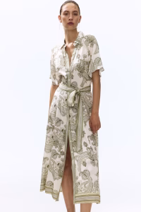 Tie-belt Shirt Dress