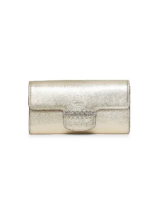 Jimmy Choo  Bing Metallic Leather Chain Wallet
