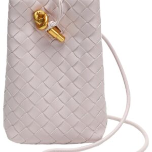 Tiffany & Fred Paris Handwoven Leather Mini Bucket Bag