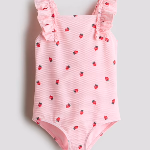 Laura Ashley H&M Ruffle-Trimmed Textured Swimsuit
