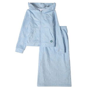 2 Piece Girls Summer-Themed Burnout Cotton-Rich Terry Coverup Robe Set