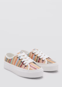 Multicolor embroidered sneaker