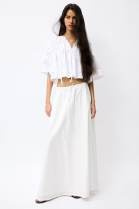 Cotton Poplin Maxi Skirt