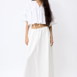 Cotton Poplin Maxi Skirt