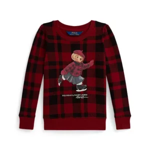 Polo Ralph Lauren Girls' 2T-6X Long-Sleeve Plaid Sweatshirt