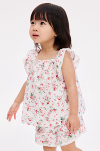 Laura Ashley H&M 2-Piece Floral-Print Plumeti Set