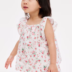 Laura Ashley H&M 2-Piece Floral-Print Plumeti Set