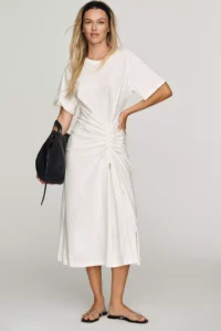 Daily Practice Cotton Ruched T-Shirt Dress