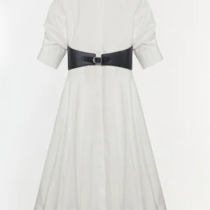 Olson Belted Cotton Midi Dress