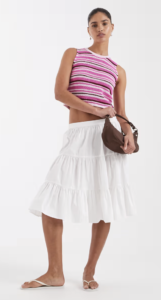 JJXX knit top in pink stripes