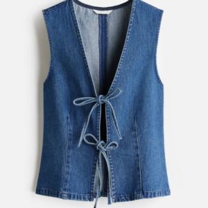 Tie-front Denim Waistcoat H&M