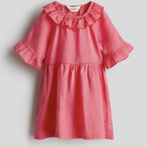 Frill-collared Linen Dress H&M