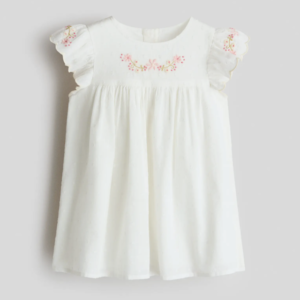 Embroidery-detail Cotton Dress H&M