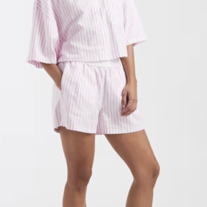 Nike poplin striped woven shirt in pink
