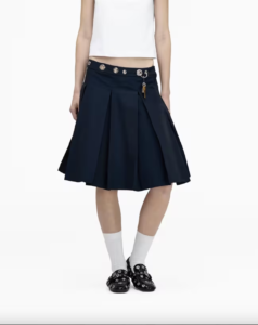 Safety Pin Pleated Skirt