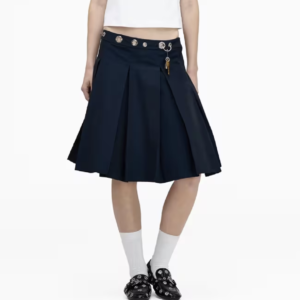 Safety Pin Pleated Skirt