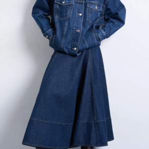 Dropped Waist Denim Skirt Topshop