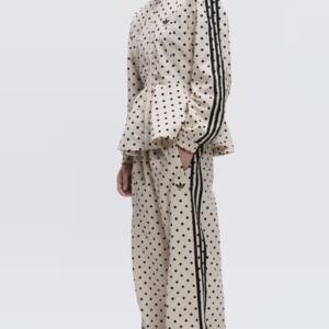 adidas Originals x ASOS regular fit polka dot track jacket in stone