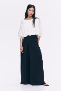 Oversized Tie-Detail Blouse