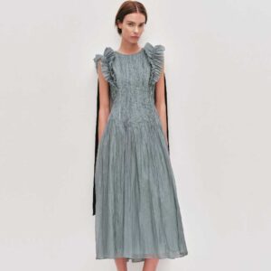 AJE Mathilde Maxi Dress Duck egg
