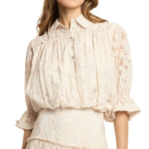 Cinq à Sept Cazi Puff Sleeve Top