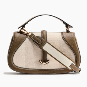 Crossbody Bag Khaki green/light beige