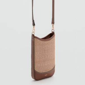 Crossbody mobile case beige