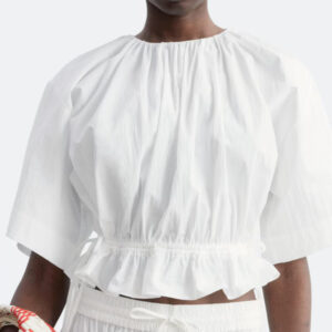 Drawstring Top White