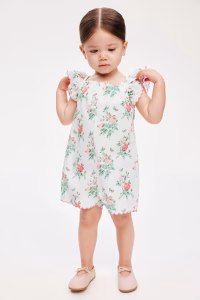 Laura Ashley H&M Floral-Print Cotton Romper Suit