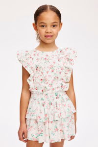 Laura Ashley H&M Flounce-Trimmed Cotton Top