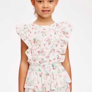 Laura Ashley H&M Flounce-Trimmed Cotton Top