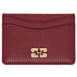 GANNI Red Bou Card Holder