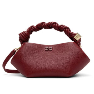 GANNI Red Grained Mini Bou Bag