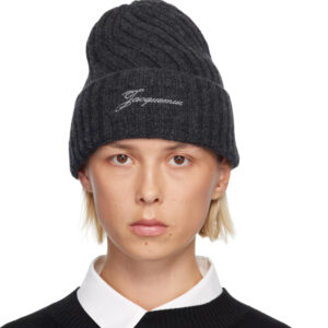 JACQUEMUS Gray 'The Tourni' Beanie