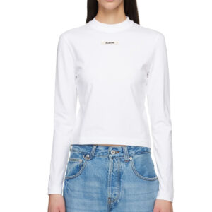 JACQUEMUS White 'The Gros Grain long-sleeve' T-shirt