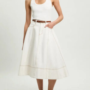 KarenMillen Denim Full Midi Skirt