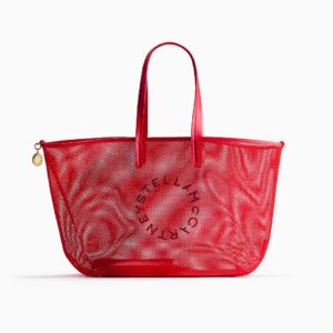 Large Mesh Tote Bag Red