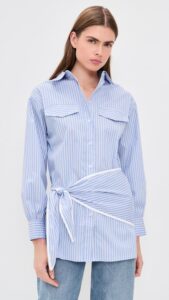 Line & Dot Eleni Button Down Shirt Tunic