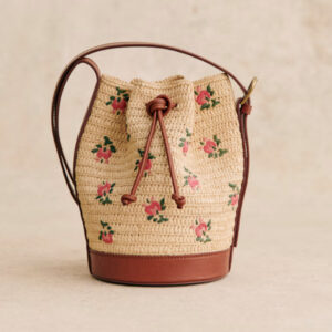 Mini Farrow Bag Small Pink Floral Embroidery