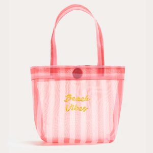M&S Beach Vibes Striped Mesh Tote Bag