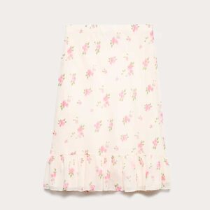 M&S Floral Ruffle Hem Midi Tiered Skirt