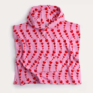 M&S Pure Cotton Heart Printed Poncho (2-8 Yrs)