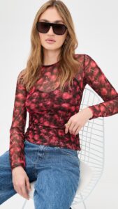 Never Fully Dressed Cherry Mesh Top