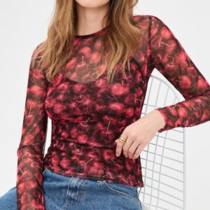 Never Fully Dressed Cherry Mesh Top