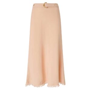 PINKO belted frayed skirt