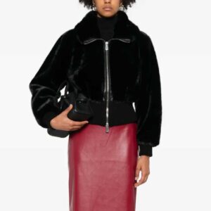PINKO ribbed zip-front jacket