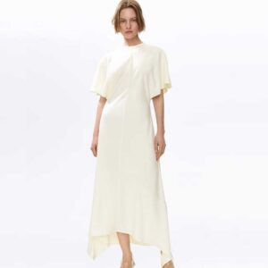 Satin Midi Dress Cream