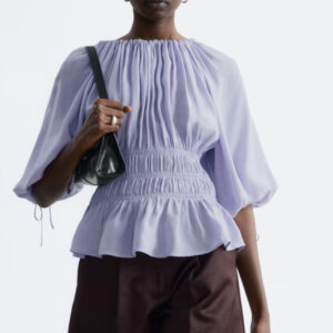 Smocked Blouse Purple