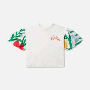 Tie-Dye Sleeve T-Shirt Ivory