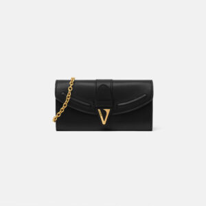 V Leather Wallet On Chain